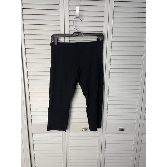 Black stretch cropped pants women's size medium - Picture 1 of 3